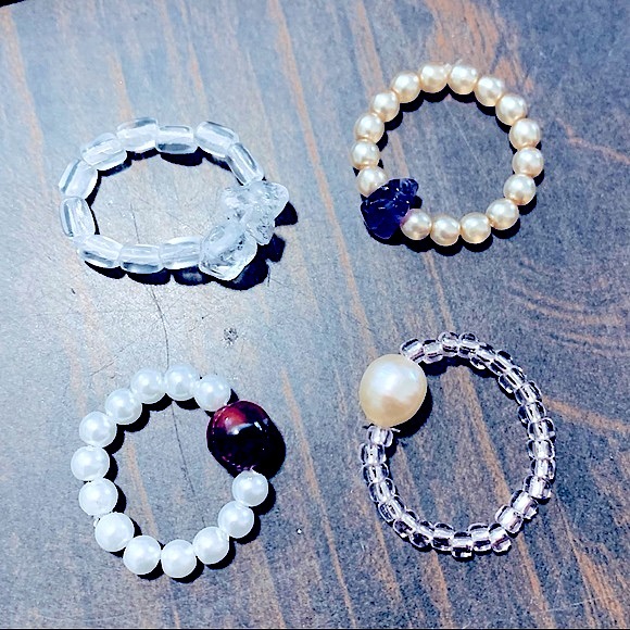 Custom Stretchy Rings [Set of 4]»Soul Embellishments Natural Healing Gemstones - Picture 11 of 16